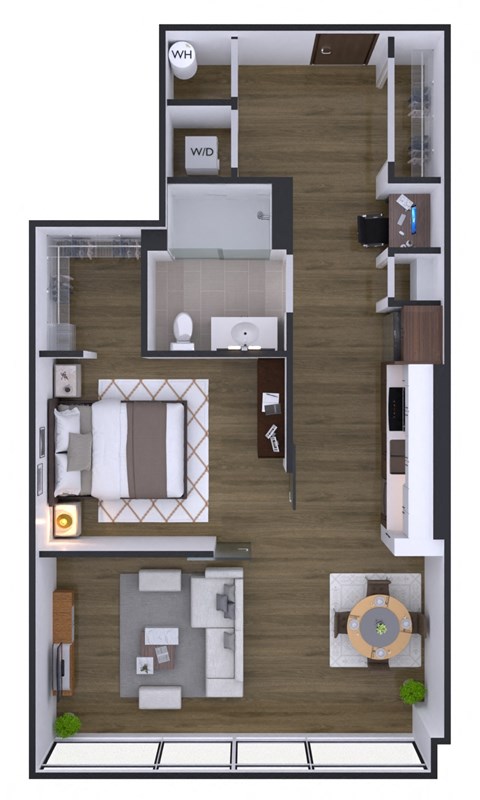 1 bedroom 1 bathroom E at Artline Apartments, Washington, DC